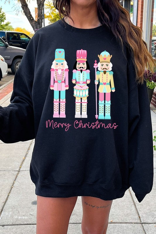 Christmas Nutcracker Graphic Fleece Sweatshirt